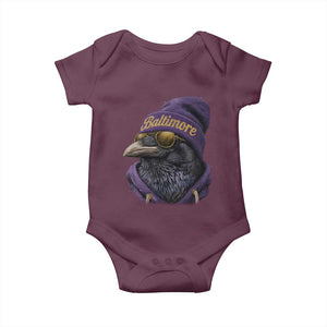 RF Football Lover Baby Onesie Vintage Maryland Edgar Allan Poe The Flock Game Day TS10 Maroon Print Your Wear