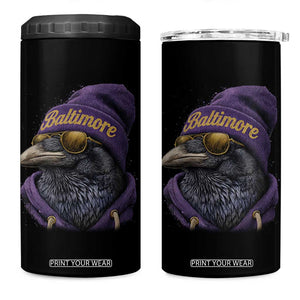 RF Football Lover 4 in 1 Can Cooler Tumbler Vintage Maryland Edgar Allan Poe The Flock Game Day TS10 One Size: 16 oz Black Print Your Wear