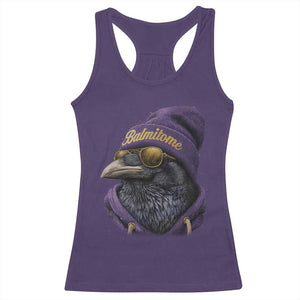 Baltimore Racerback Tank Top Vintage Maryland Edgar Allan Poe Raven Game Day TS10 Purple Print Your Wear