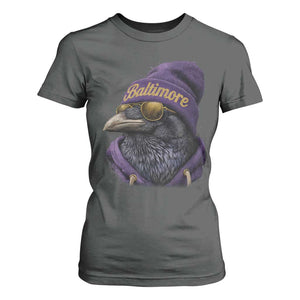 RF Football Lover T Shirt For Women Vintage Maryland Edgar Allan Poe The Flock Game Day TS10 Dark Heather Print Your Wear