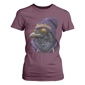 Baltimore T Shirt For Women Vintage Maryland Edgar Allan Poe Raven Game Day TS10 Maroon Print Your Wear