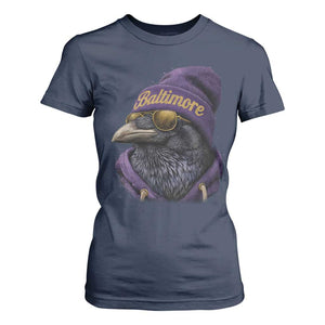 RF Football Lover T Shirt For Women Vintage Maryland Edgar Allan Poe The Flock Game Day TS10 Navy Print Your Wear