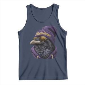 Baltimore Tank Top Vintage Maryland Edgar Allan Poe Raven Game Day TS10 Navy Print Your Wear