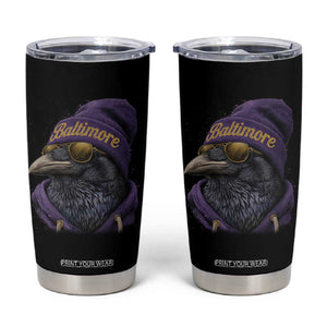 RF Football Lover Tumbler Cup Vintage Maryland Edgar Allan Poe The Flock Game Day TS10 Black Print Your Wear