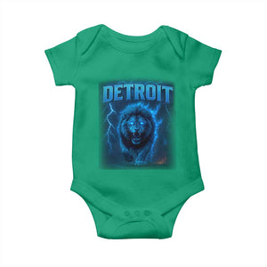 Retro Detroit Football Baby Onesie Love Lions Bootleg Vintage Rap Tee TS10 Irish Green Print Your Wear