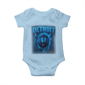 Retro Detroit Football Baby Onesie Love Lions Bootleg Vintage Rap Tee TS10 Light Blue Print Your Wear
