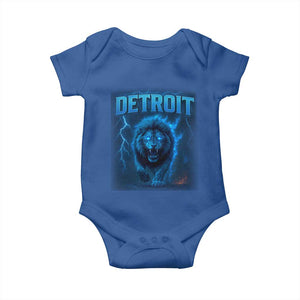 Retro Detroit Football Baby Onesie Love Lions Bootleg Vintage Rap Tee TS10 Royal Blue Print Your Wear