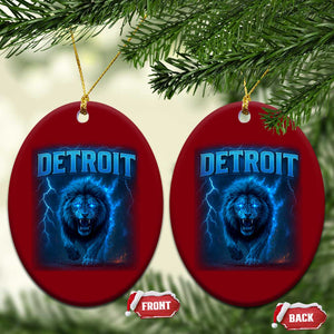 Retro Detroit Football Ceramic Ornament Love Lions Bootleg Vintage Rap Tee TS10 Print Your Wear