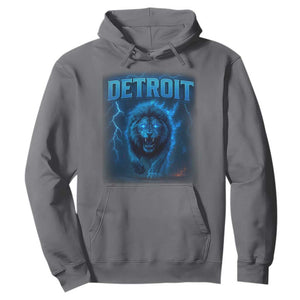 Retro Detroit Football Hoodie Love Lions Bootleg Vintage Rap Tee TS10 Charcoal Print Your Wear