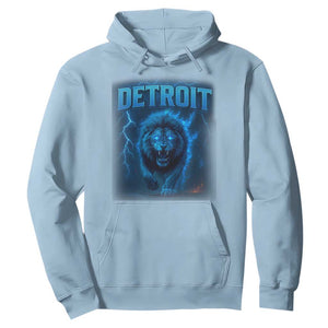 Retro Detroit Football Hoodie Love Lions Bootleg Vintage Rap Tee TS10 Light Blue Print Your Wear