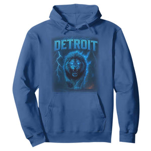 Retro Detroit Football Hoodie Love Lions Bootleg Vintage Rap Tee TS10 Royal Blue Print Your Wear