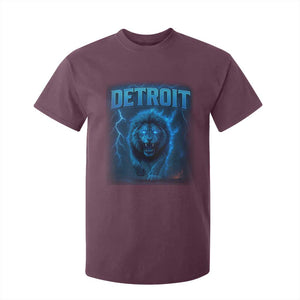 Retro Detroit Football T Shirt For Kid Love Lions Bootleg Vintage Rap Tee TS10 Maroon Print Your Wear