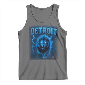 Retro Detroit Football Tank Top Love Lions Bootleg Vintage Rap Tee TS10 Black Heather Print Your Wear