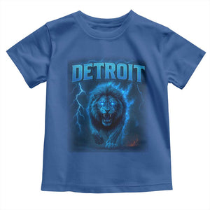 Retro Detroit Football Toddler T Shirt Love Lions Bootleg Vintage Rap Tee TS10 Royal Blue Print Your Wear