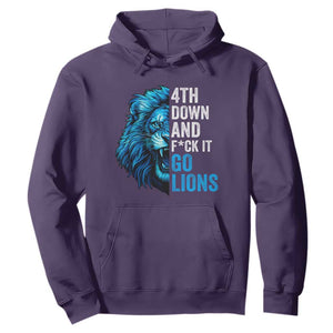 Go Lions Hoodie Funny 4th Down F*ck It Blue Lion Fan TS10 Purple Print Your Wear
