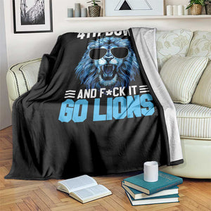 4th Down F*ck It Go Lions Throw Blanket Funny Bold Game Day TS10 Print Your Wear