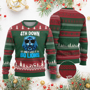 4th Down F*ck It LF Ugly Christmas Sweater Funny Bold Game Day TS10 Red Green Print Your Wear