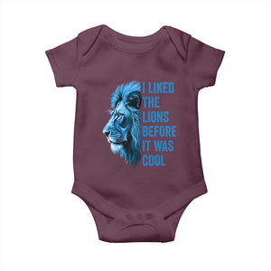 I Liked The Lions Before It Was Cool Baby Onesie Vintage Rap Tee TS10 Maroon Print Your Wear