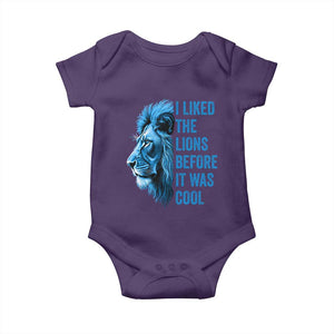 I Liked The Lions Before It Was Cool Baby Onesie Vintage Rap Tee TS10 Purple Print Your Wear