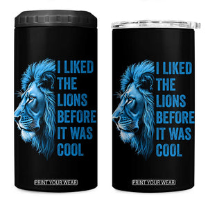 I Liked The Lions Before It Was Cool 4 in 1 Can Cooler Tumbler Vintage Rap Tee TS10 One Size: 16 oz Black Print Your Wear