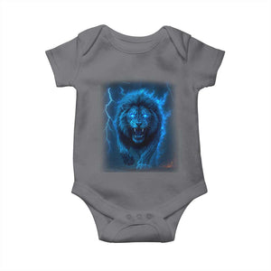 Vintage Classic Blue Lion Bootleg Graphic Baby Onesie TS10 Charcoal Print Your Wear