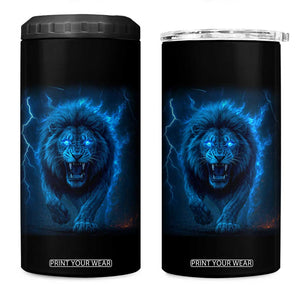 Vintage Classic Blue Lion Bootleg Graphic 4 in 1 Can Cooler Tumbler TS10 One Size: 16 oz Black Print Your Wear