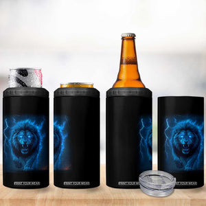 Vintage Classic Blue Lion Bootleg Graphic 4 in 1 Can Cooler Tumbler TS10 Print Your Wear