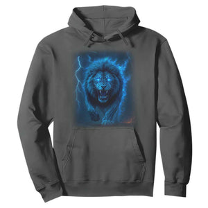 Vintage Classic Blue Lion Bootleg Graphic Hoodie TS10 Dark Heather Print Your Wear