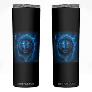 Vintage Classic Blue Lion Bootleg Graphic Skinny Tumbler TS10 Black Print Your Wear