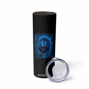 Vintage Classic Blue Lion Bootleg Graphic Skinny Tumbler TS10 Print Your Wear