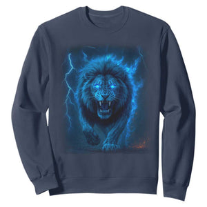 Vintage Classic Blue Lion Bootleg Graphic Sweatshirt TS10 Navy Print Your Wear