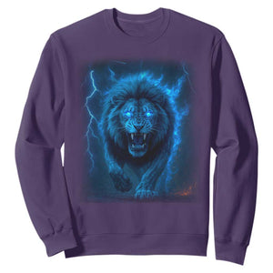 Vintage Classic Blue Lion Bootleg Graphic Sweatshirt TS10 Purple Print Your Wear