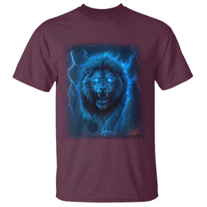 Vintage Classic Blue Lion Bootleg Graphic T Shirt TS10 Maroon Print Your Wear