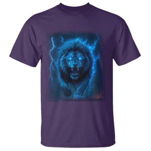 Vintage Classic Blue Lion Bootleg Graphic T Shirt TS10 Purple Print Your Wear