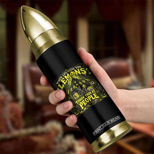 When Life Gives You Lemons Throw Them At People Bullet Tumbler Funny Skeleton Halloween Gothic Lemonade Graphic