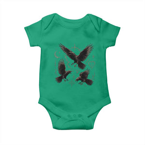Flying Raven Crow Baby Onesie Black Bird Gothic Occult Cyber Y2K Dark Academia Ravens Graphic
