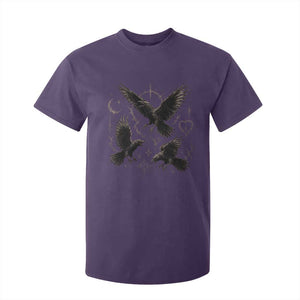Flying Raven Crow T Shirt For Kid Black Bird Gothic Occult Cyber Y2K Dark Academia Ravens Graphic
