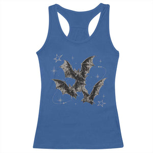 Three Bats Y2k Racerback Tank Top Vintage 90s Style Bat Gothic Occult Halloween Bat Graphic
