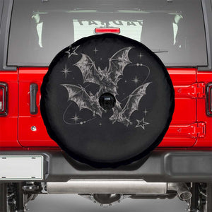 Three Bats Y2k Spare Tire Cover Vintage 90s Style Bat Gothic Occult Halloween Bat Graphic