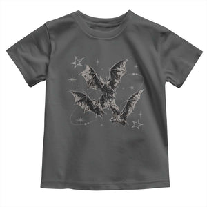 Three Bats Y2k Toddler T Shirt Vintage 90s Style Bat Gothic Occult Halloween Bat Graphic