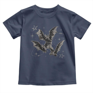 Three Bats Y2k Toddler T Shirt Vintage 90s Style Bat Gothic Occult Halloween Bat Graphic
