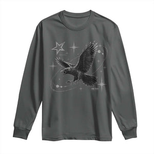 Raven Crow Y2k Long Sleeve Shirt Gothic Cyber Sigilism Occult Dark Academia Black Bird Graphic