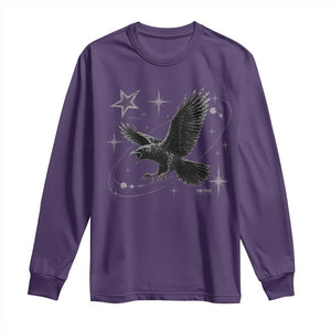 Raven Crow Y2k Long Sleeve Shirt Gothic Cyber Sigilism Occult Dark Academia Black Bird Graphic