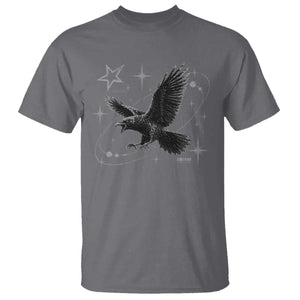 Raven Crow Y2k T Shirt Gothic Cyber Sigilism Occult Dark Academia Black Bird Graphic