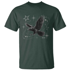 Raven Crow Y2k T Shirt Gothic Cyber Sigilism Occult Dark Academia Black Bird Graphic