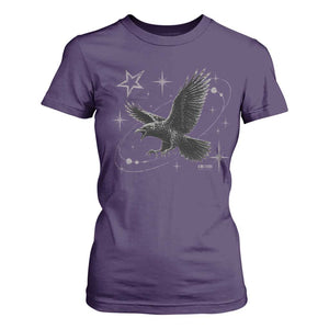 Raven Crow Y2k T Shirt For Women Gothic Cyber Sigilism Occult Dark Academia Black Bird Graphic