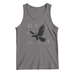 Raven Crow Y2k Tank Top Gothic Cyber Sigilism Occult Dark Academia Black Bird Graphic