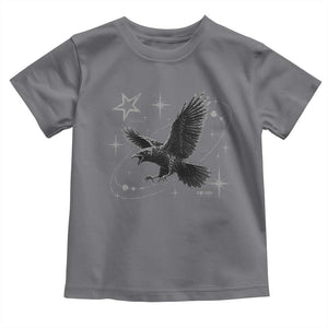 Raven Crow Y2k Toddler T Shirt Gothic Cyber Sigilism Occult Dark Academia Black Bird Graphic