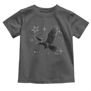 Raven Crow Y2k Toddler T Shirt Gothic Cyber Sigilism Occult Dark Academia Black Bird Graphic