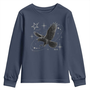 Raven Crow Y2k Youth Sweatshirt Gothic Cyber Sigilism Occult Dark Academia Black Bird Graphic